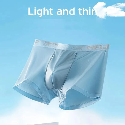 Mens Boxers Ice Silk Men Panties Seamless Sexy Underwear Man Graphene Underpants Male Sexy Briefs Boxershorts plus Size L-6XL