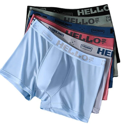 Mens Boxers Ice Silk Men Panties Seamless Sexy Underwear Man Graphene Underpants Male Sexy Briefs Boxershorts plus Size L-6XL